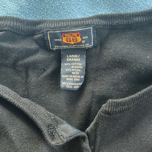 Route 66 Black Cardigan 3/4 Sleeve Button - Picture 2 of 6